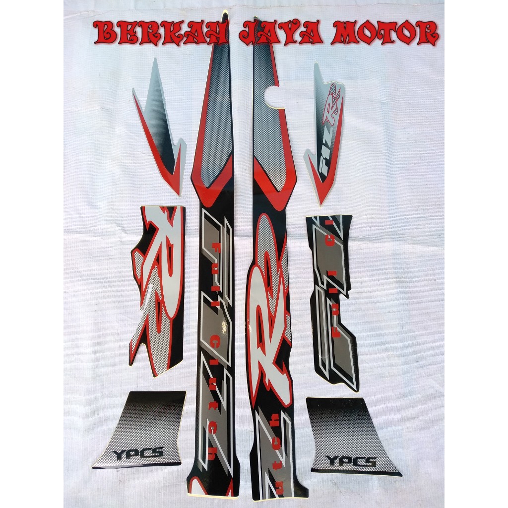STRIPING YAMAHA F1ZR 2002 HITAM SILVER