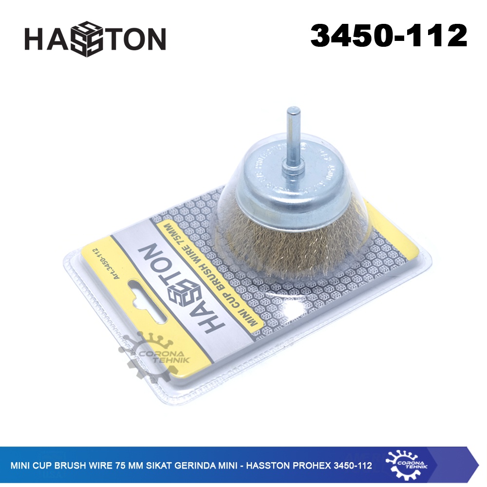 Hasston Prohex 3450-112 - Mini Cup Brush Wire 75 mm Sikat Gerinda Mini