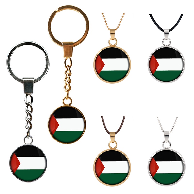 Hbid Kalung Rantai Liontin Peta Palestine Untuk Pria / Wanita