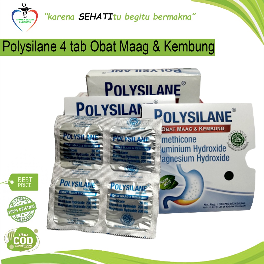 Polysilane tab obat lambung strip