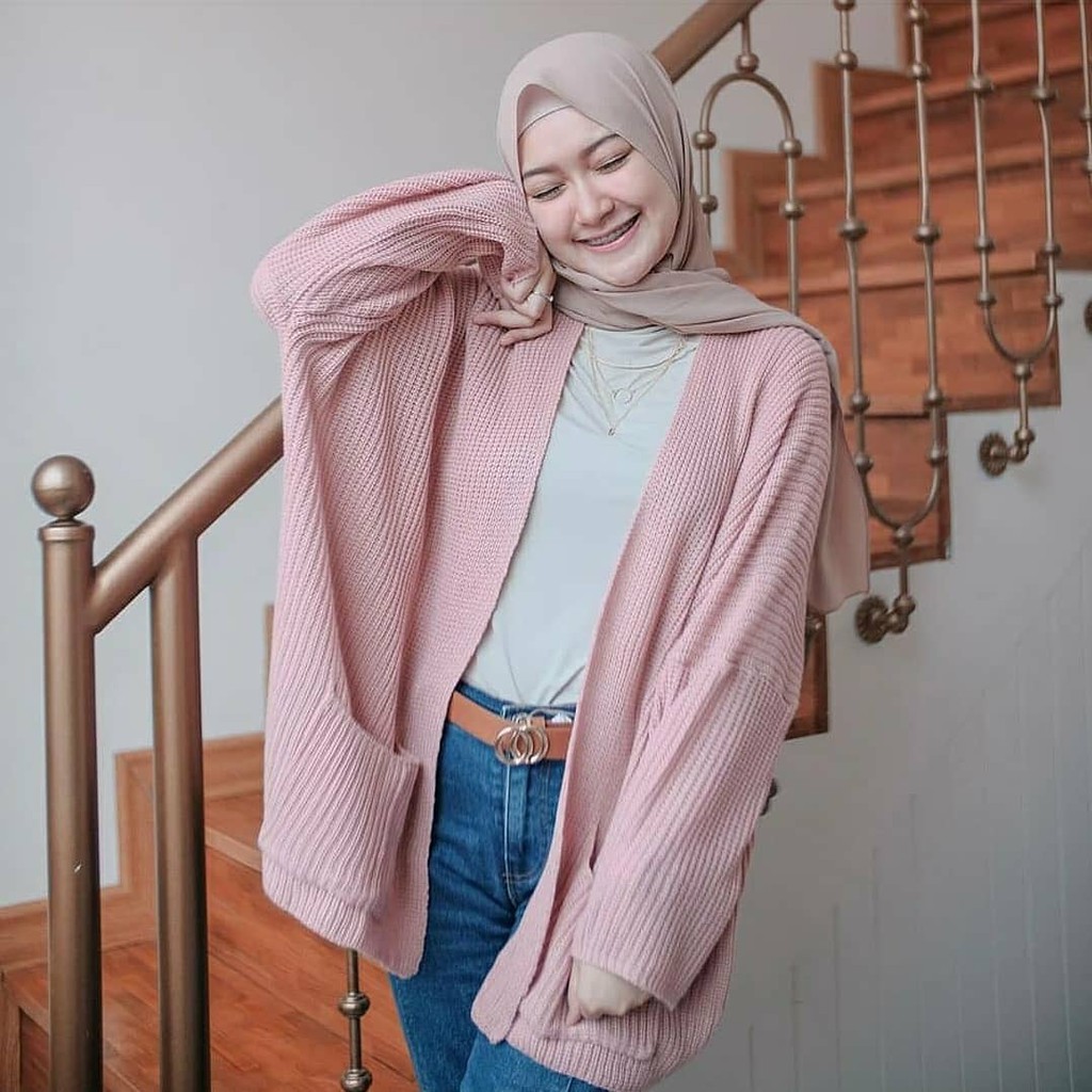 NEW! LAVELLA CARDY KNIT (7 GET) - cardigan big size - cardigan rajut - kardigan - kardigan big size-2