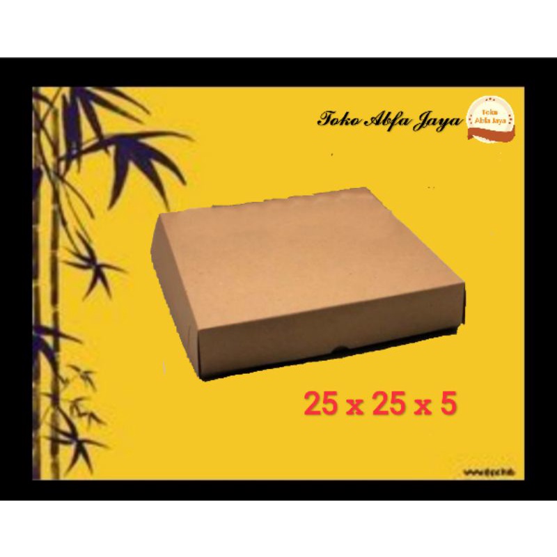 

(Box murah) Box Kraft 25 x 25 x5 Coklat. BOX KRAFT COKLAT UNTUK SOVERNIR, BAJU, KOTAK KADO, KUE DLL