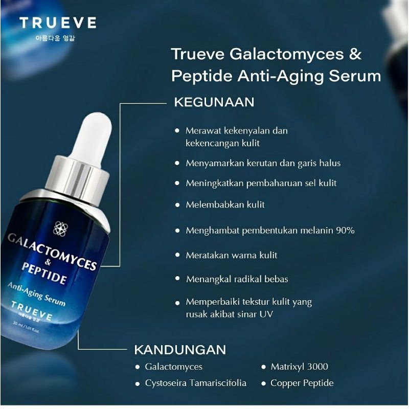 [BPOM] Trueve Serum | Niacinamide | Acne Serum | Vitamin C Serum | Galactomyces &amp; Peptide Anti Aging