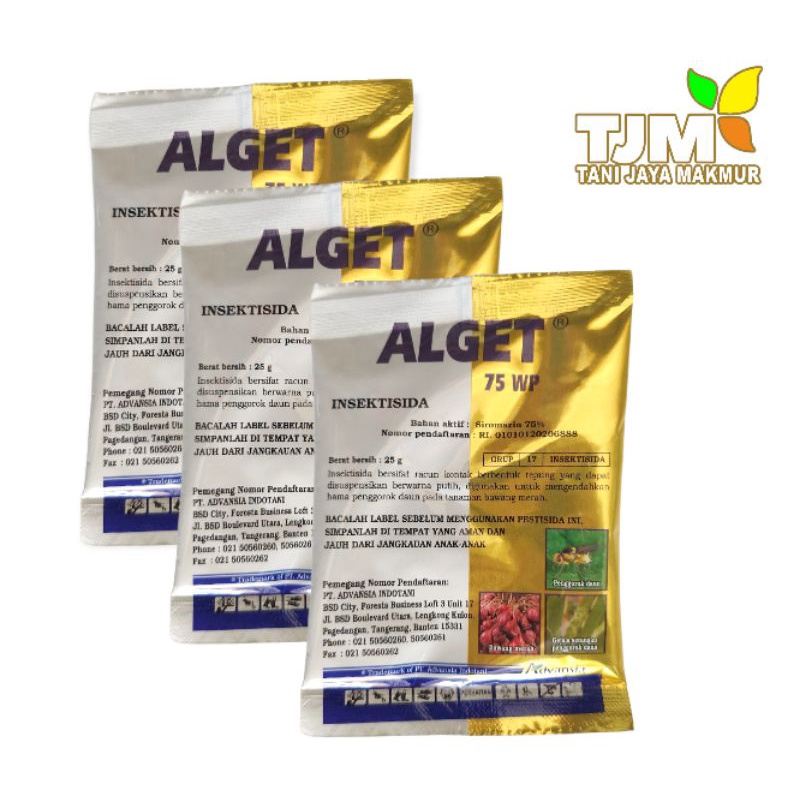 ALGET 75 WP 25 GRAM/insektisida alget/siromazin 75%/obat lalat daun/racun hama serangga/trigard/cyro