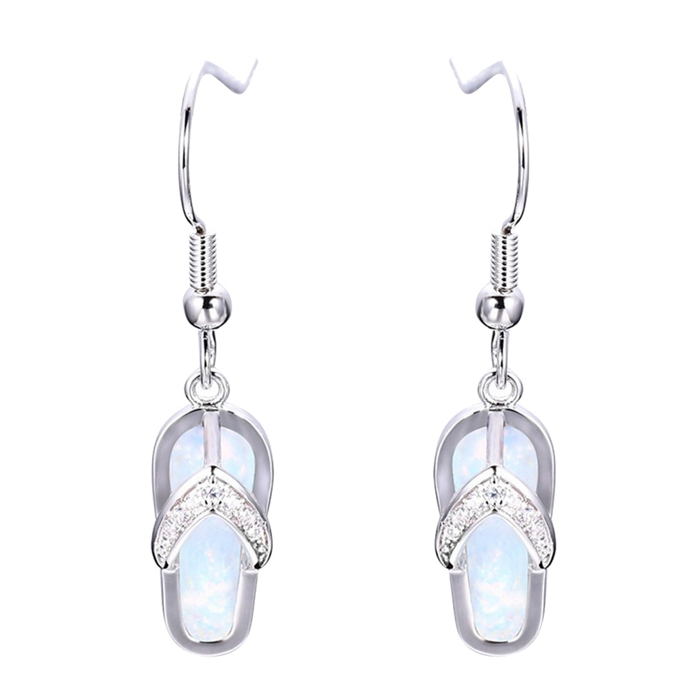 Hu Hu Hu Hu Hu Alat Bantu Pasang Kacamata♡ Anting Kait Gantung Wanita Desain Sandal Jepit Hias Berlian Imitasi Untuk Musim Panaspantaihadiah