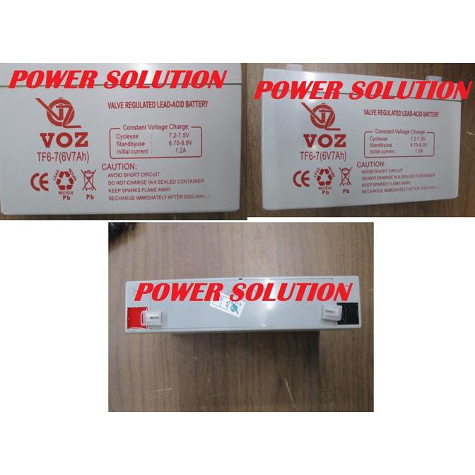 OBRAL Baterai 6V 7Ah, Baterau 6V7Ah, Aki kering 6V7ah,Battery Vrla Voz 6V7ah Termurah