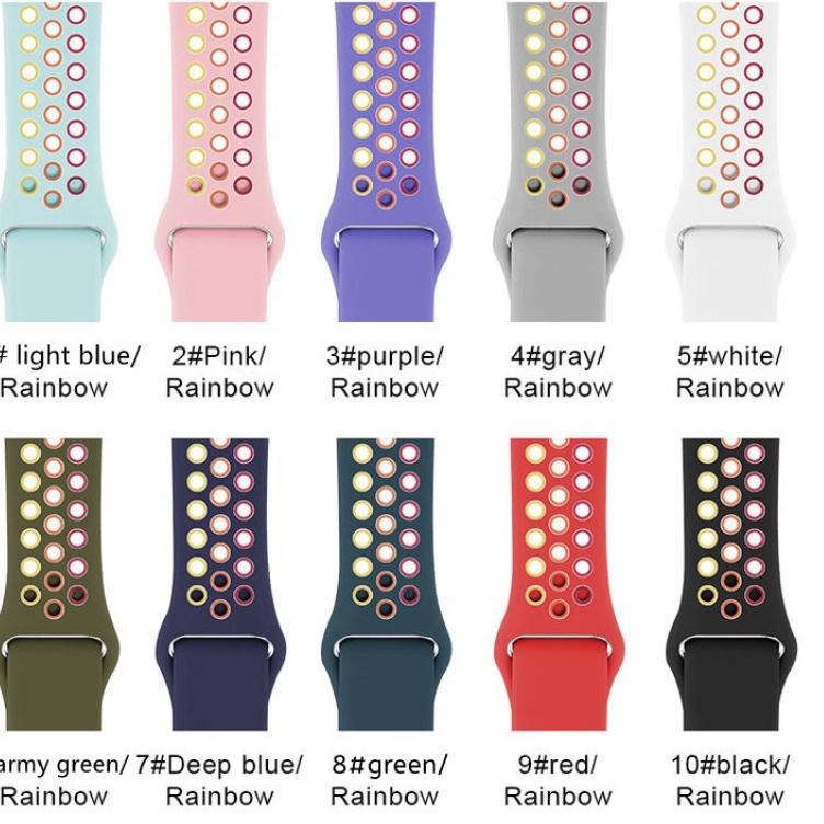 Harga TERMURAAH.. Nike Sports Rainbow iwatch strap for Series 6 5 4 3 2 1 SE Tali iwatch 38mm / 40mm