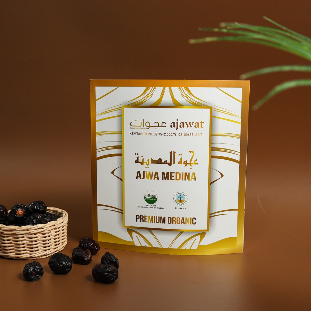

QH Kurma AJWA Organik Madinah Premium Kurma Ajawat 1 Kg