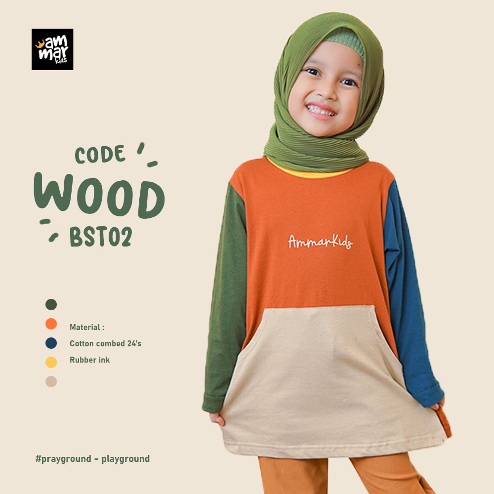 Kaos Anak Perempuan Lengan Panjang Umur 3 - 12 Tahun Ammarkids Bumi Series Baju Atasan Anak Perempuan 2 Tahun 3 Tahun 6 Tahun 8 Tahun 10 Tahun Distro Murah