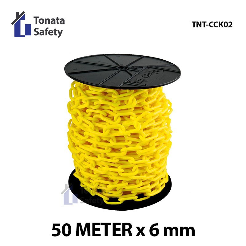 Plastic Chain / Cone Chain 6 mm x 50 m / Kuning