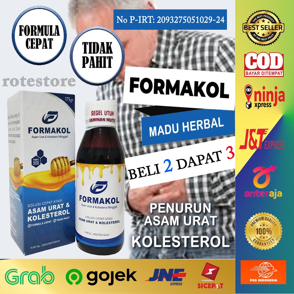 #Obat Asam Urat dan Kolesterol Nyeri Sendi | Formakol Madu Asam Urat