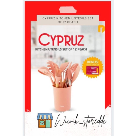 DUSDUSAN Cypruz Premium Silicone Kitchen Utensil Set isi 12 Pcs