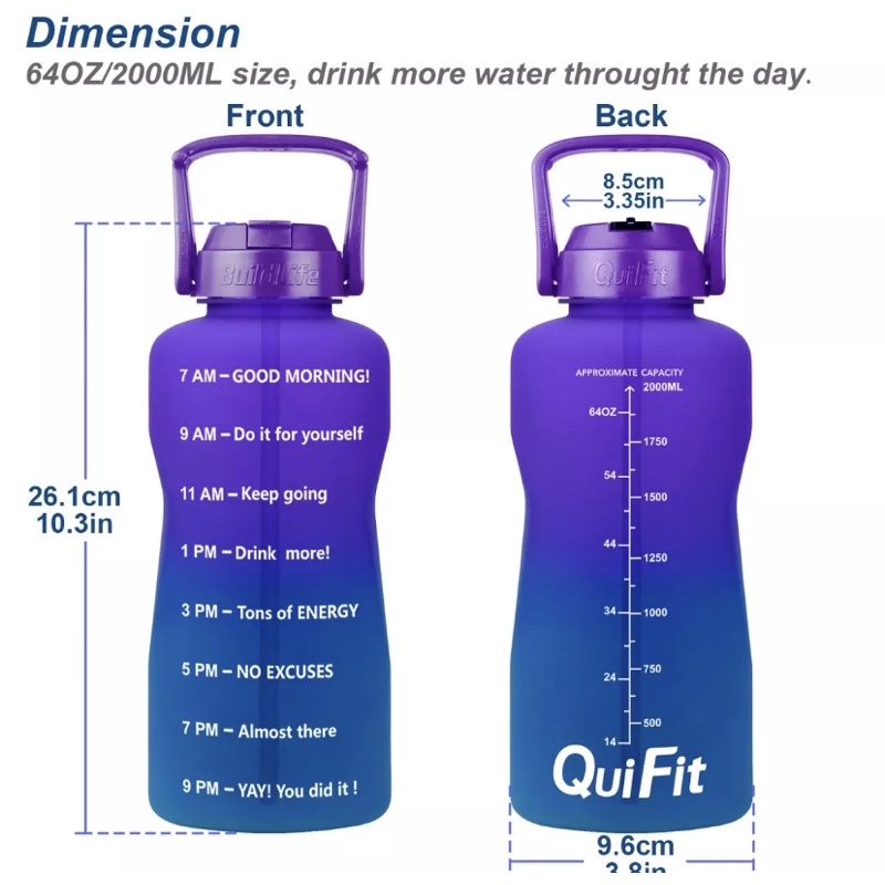 QUIFIT TIPE L BOTOL 2L 64 OZ