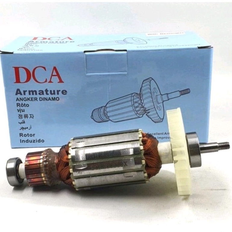 HEAVY DUTY 〽️ 1 Paket Rotor MT 410 DCA ➕ 2 Bearings Depan 608 & Belakang 6209 | Armature Angker Mesi