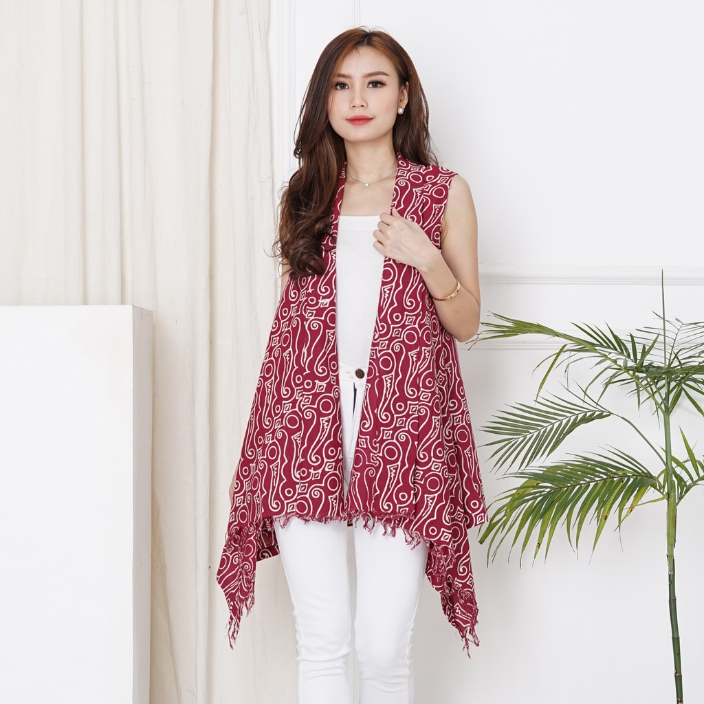 Bolero Rumbai GAYABATIK Outer Batik Wanita  Rompi  