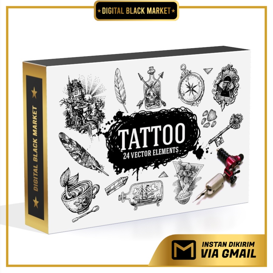 Tattoo Style Illustrations - Vector Designs