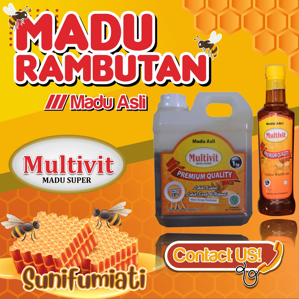 

MADU MULTIVIT RAMBUTAN 500gr | MADU ASLI 100%