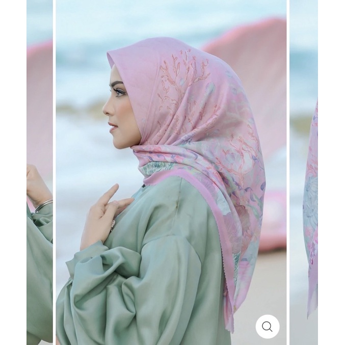 Disney x Buttonscarves The Little Mermaid Voal Square - TEA ROSE