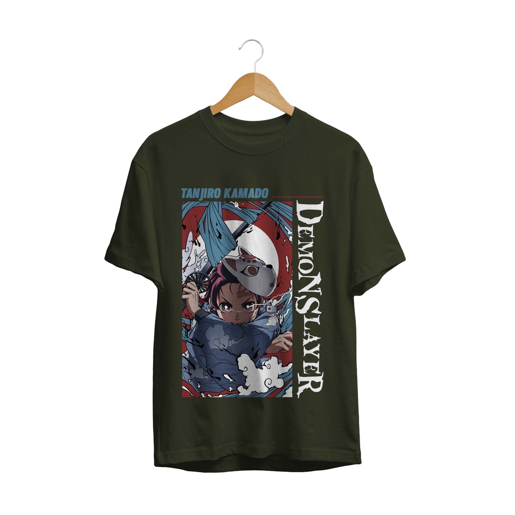 BAJU KAOS DISTRO DEMON SLAYER TANJIRO KAMADO - BAJU KAOS ANIME JAPAN