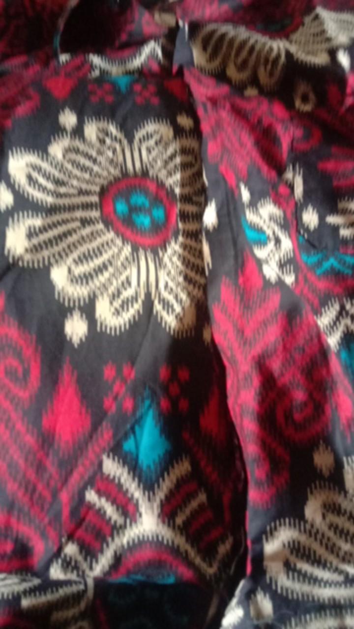 Risna Batik Hrb026 Kenongo Hem Kemeja Batik Pria Lengan Pendek  Katun Primis Halus M L Xlo