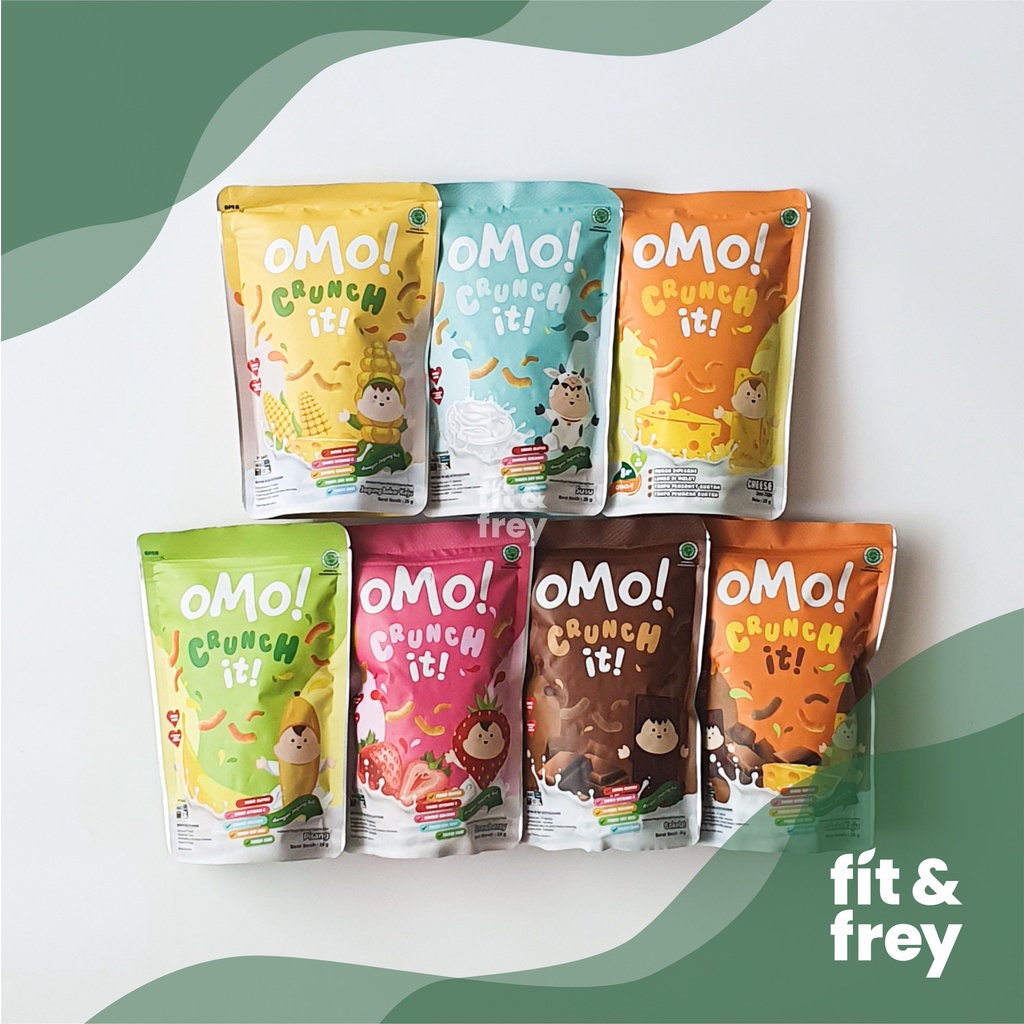 OMO Crunch It 25g - Snack Sehat Bayi - Cemilan Anak - Omo! Healthy Snack