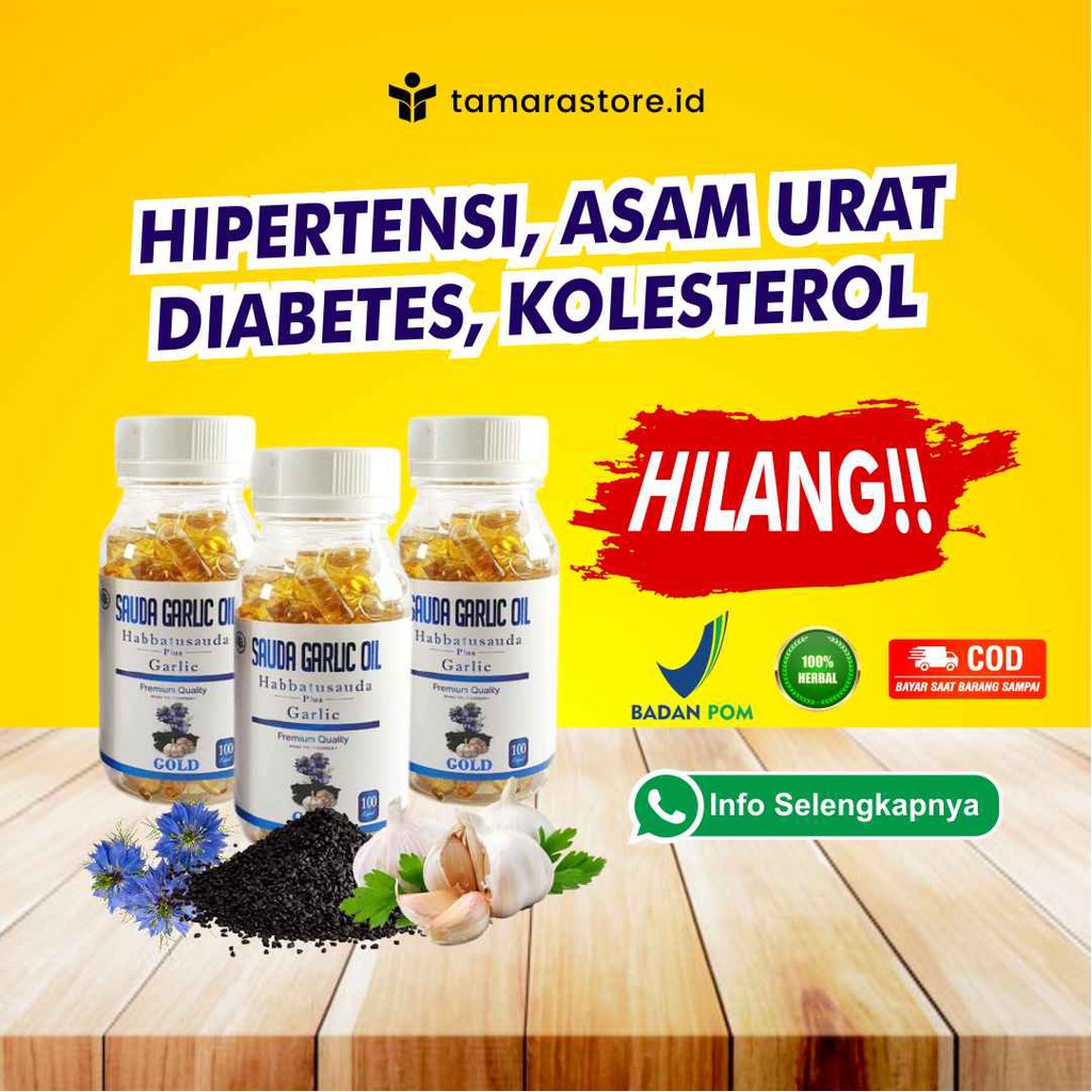 

SAUDA GARLIC OIL- MINYAK HABBATUSAUDAH PLUS EKSTRAK BAWANG ORIGINAL- GINJAL- HIPERTENSI KOLESTEROL