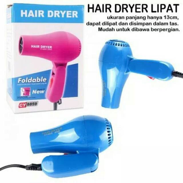 Hair Driyer Lipat Mini Pengering Rambut Travel Styling Rambut