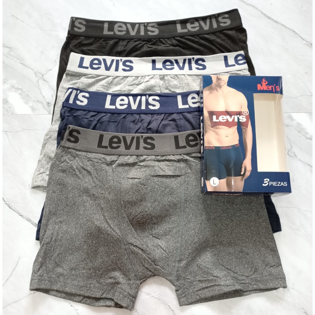 3 PCS CELANA DALAM BOXER PRIA / BOXER LEFIS BOX BIRU