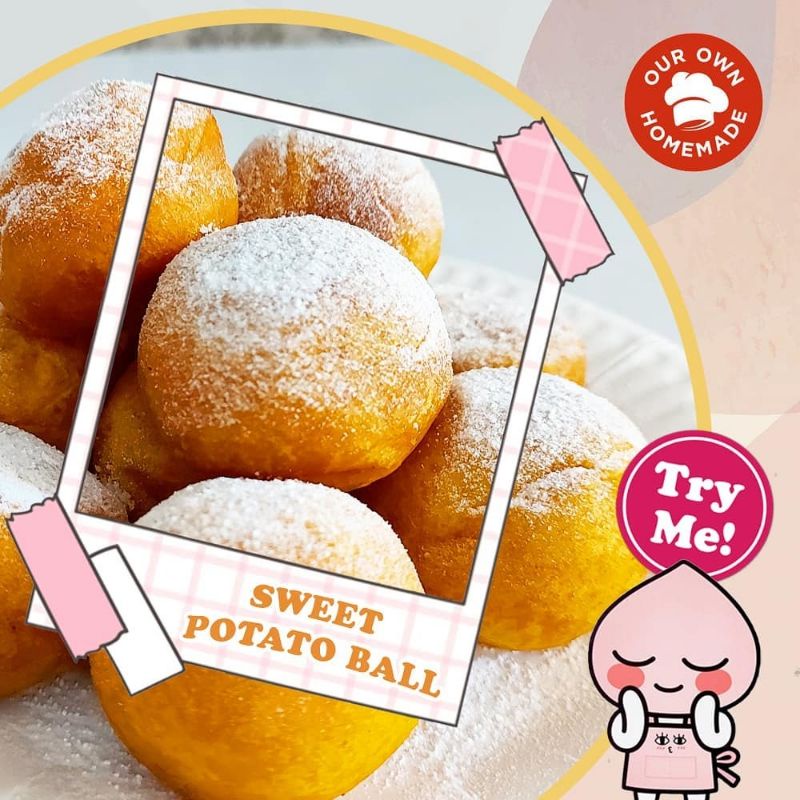 

Bola ubi gula halus isi 10, sweet potato ball, tanpa pengawet, tanpa pewarna