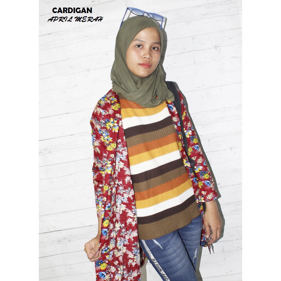 FORTGLASS MIX KARDIGAN SOFIA OUTER CARDI MOTIF BUNGA MONALISA PAKAIAN WANITA