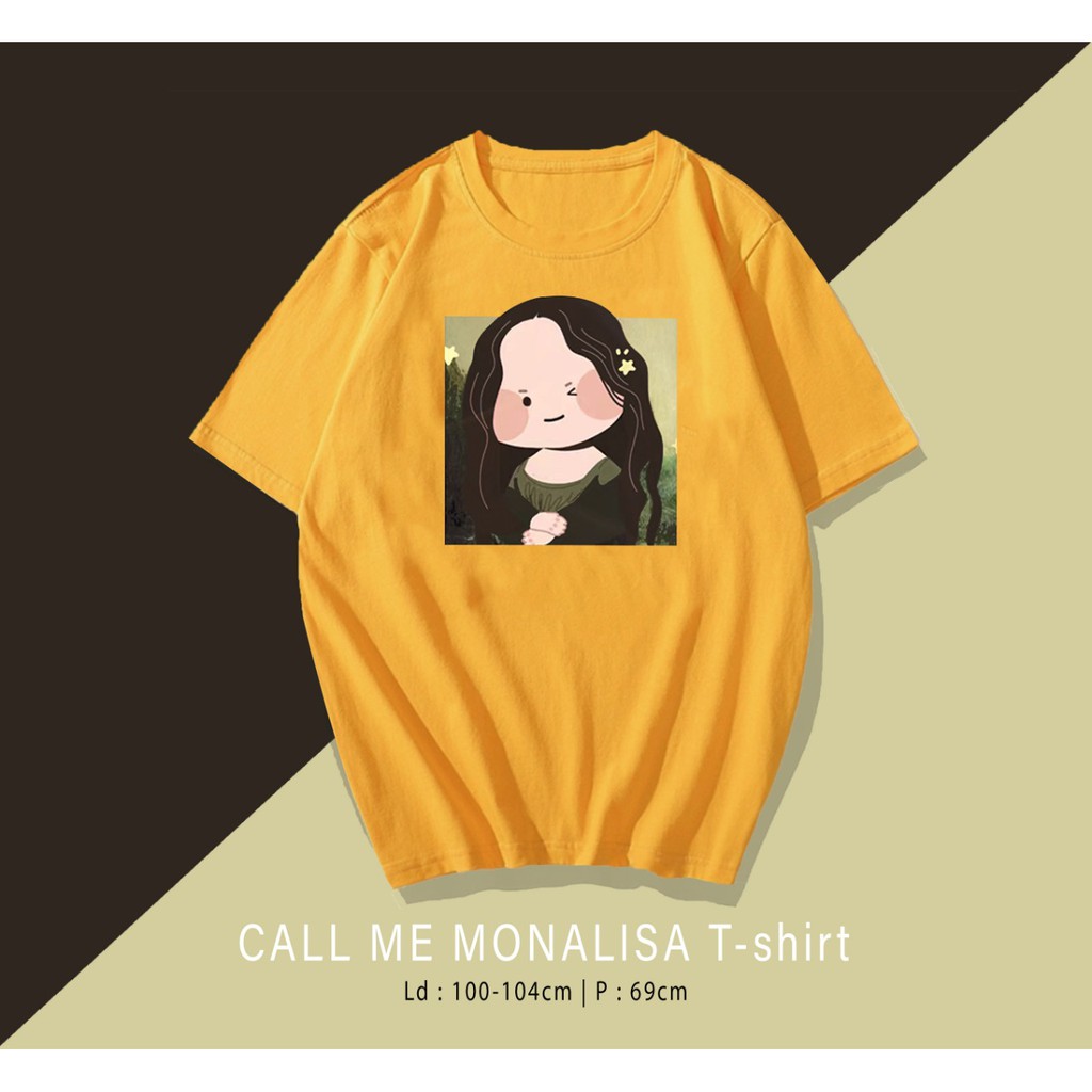 MONALISA HAPPY CARTOON ART  / TERMURAH KAOS DESIGN PREMIUM