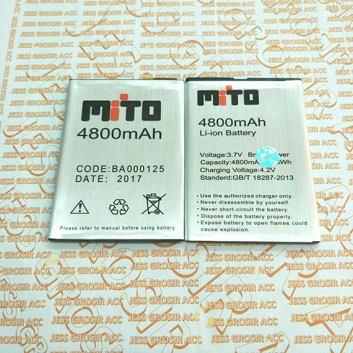 Baterai Battery Double Power MITO BA-00125 , BA00125 , A69 FANTASY 3