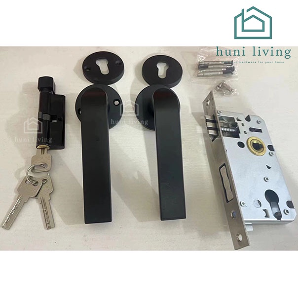 Handle Set Kunci / Body ongkel / Kunci Pintu ukuran Tanggung / Gagang Pintu Rumah kamar Satu Set Minimalis