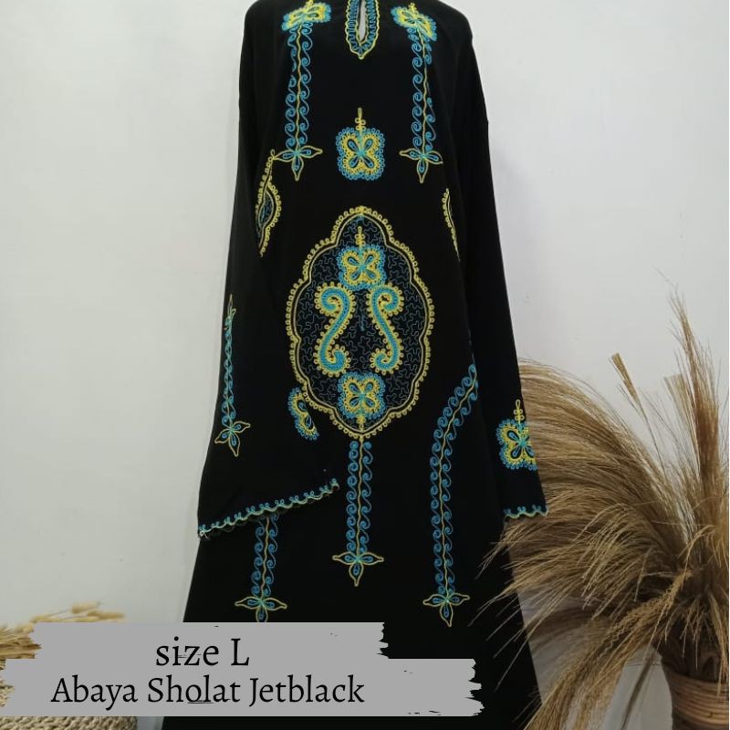 Terlaris Mukena Dewasa Abaya Sholat Jetblack