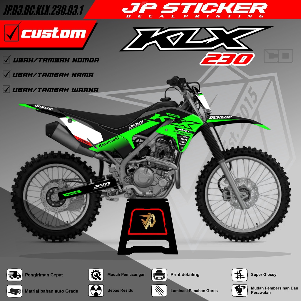 Decal Sticker KLX 230 - Dekal Stiker full body KLX 230 desain D3 03