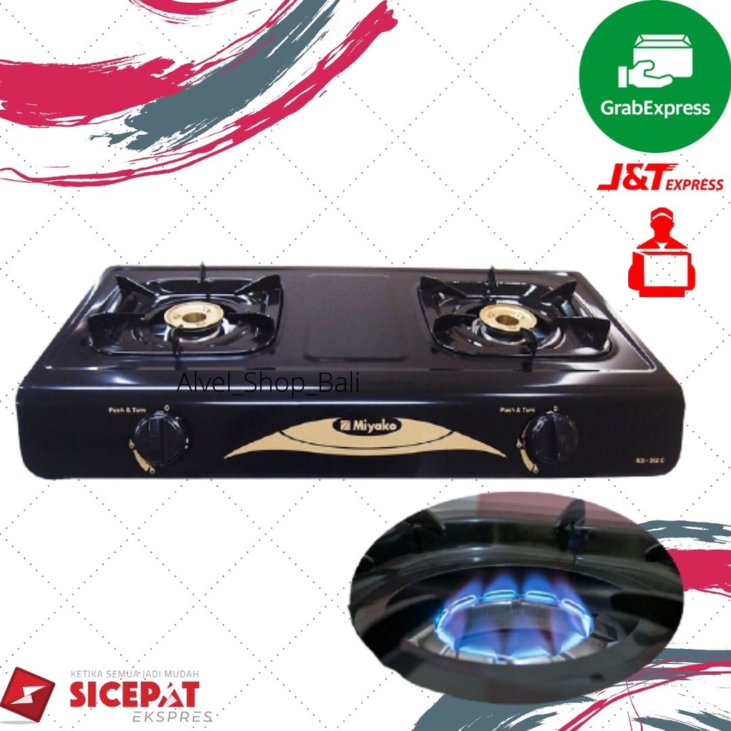 KOMPOR GAS MIYAKO KG-302C / KG302C / KG 302 C [2 TUNGKU]