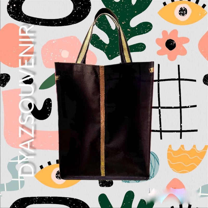 

tas parsel / tas haji / tas ulang tahun tas souvernir stripe gold goodiebag souvenir ulang tahun tas parcel birthday