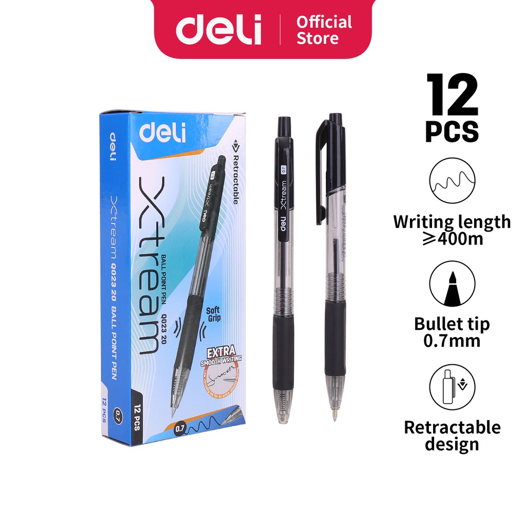 

Deli Ballpen Cetek halus - Warna Hitam [0.7 mm] Tinta viskositas rendah untuk penulisan EQ02320