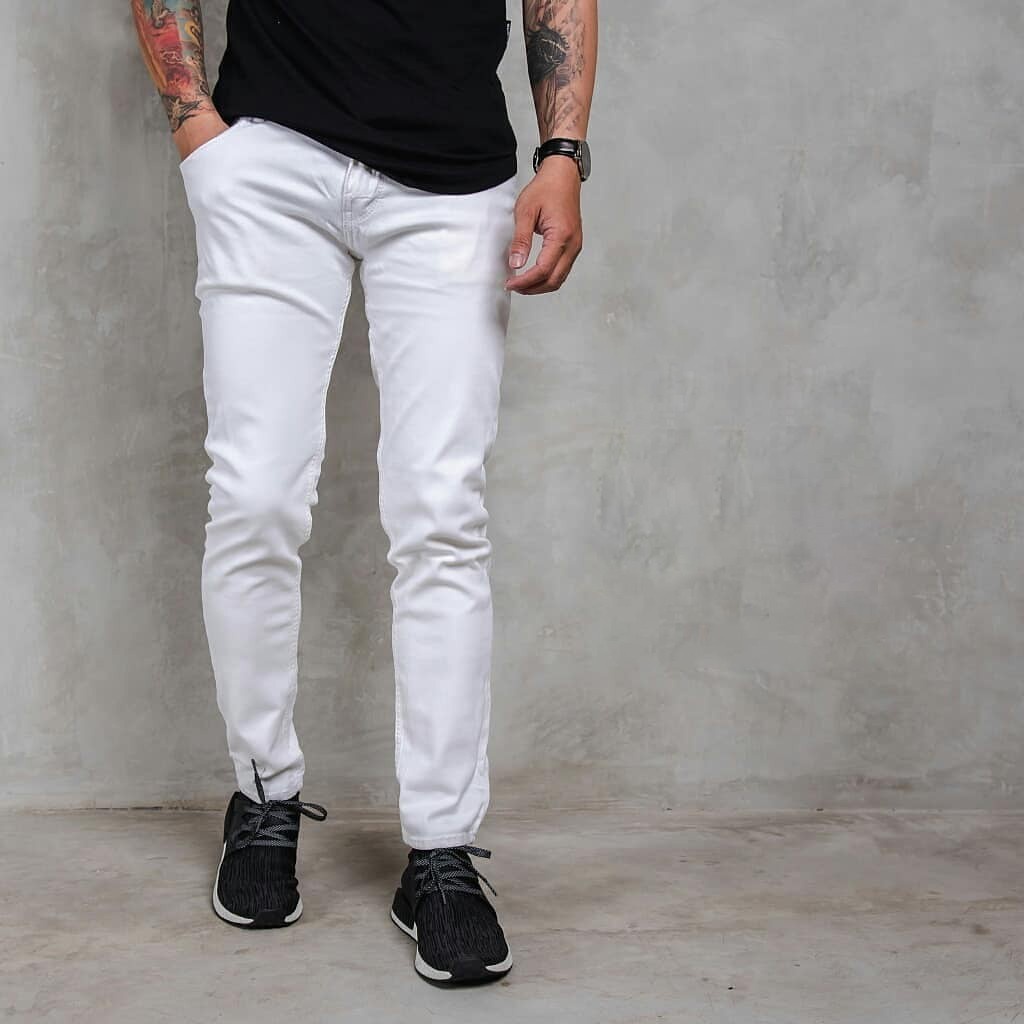 CELANA JEANS PANJANG PRIA SKINYY SLIMFIT GREY ABU