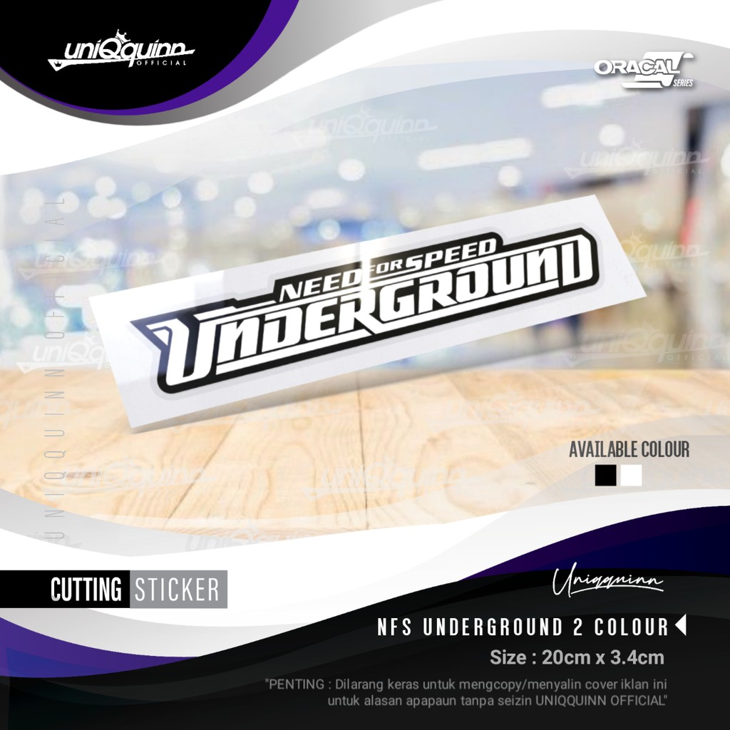UQ Stiker Need for Speed Underground 2 Warna | Cutting Sticker NFS Motor Mobil