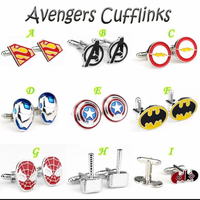Cufflink Cufflink Manset Kemeja Avengers