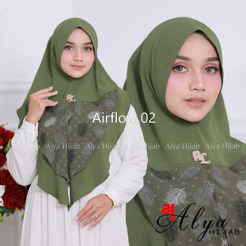 airflow 02 Alya hijab Khimar motif terbaru jilbab modis