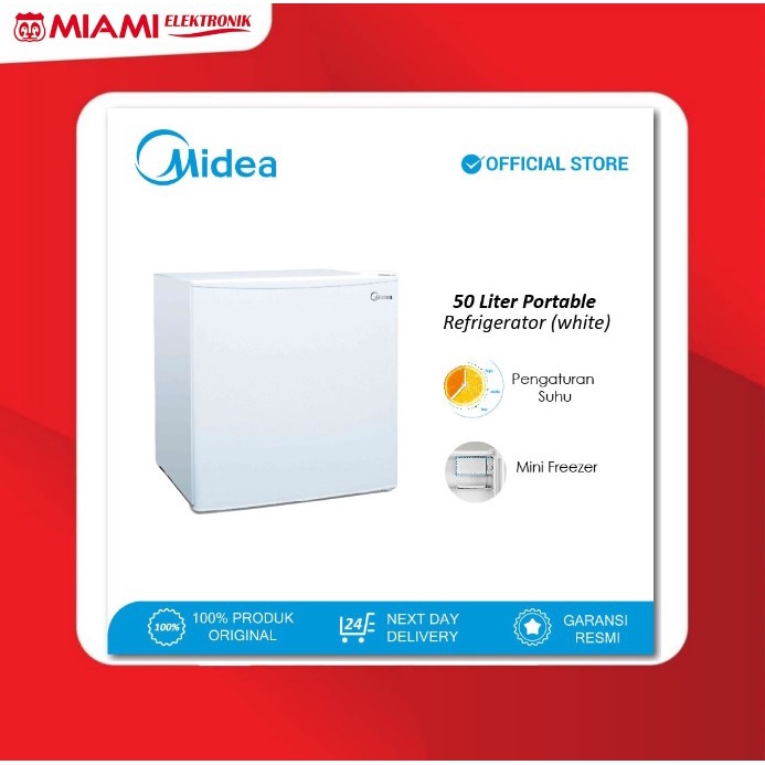 Kulkas Mini Midea HS65L / Kulkas Portable Midea HS65LW / Kulkas Hotel KHUSUS INSTANT GRAB / GOSEND