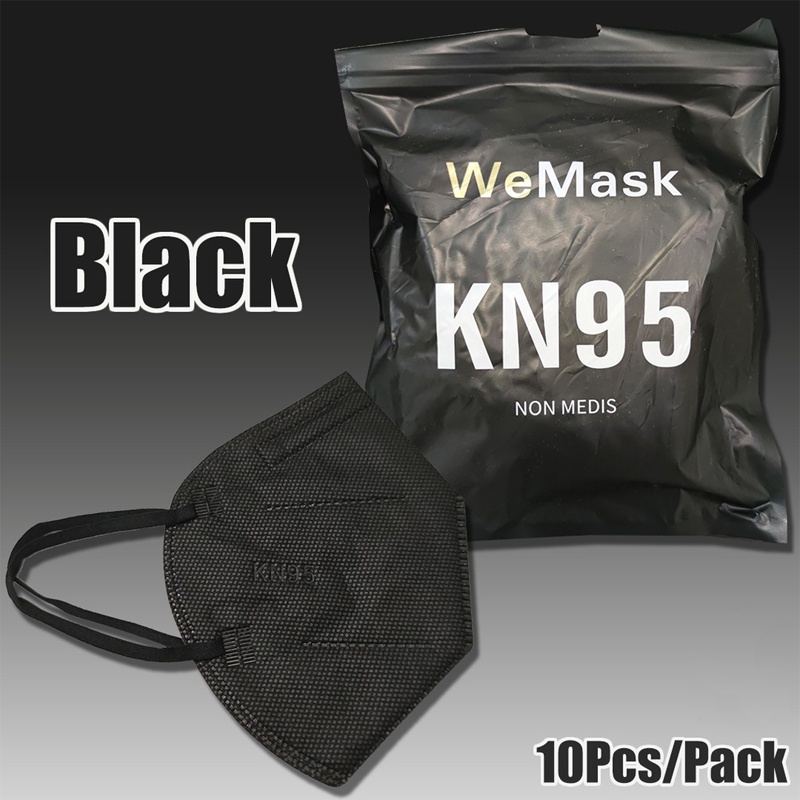 Masker KN95 isi10pcs Earloop Tali Senada Putih Abu Shrimp Pink Black Hitam Grey Abu 5 PLY ORIGINAL