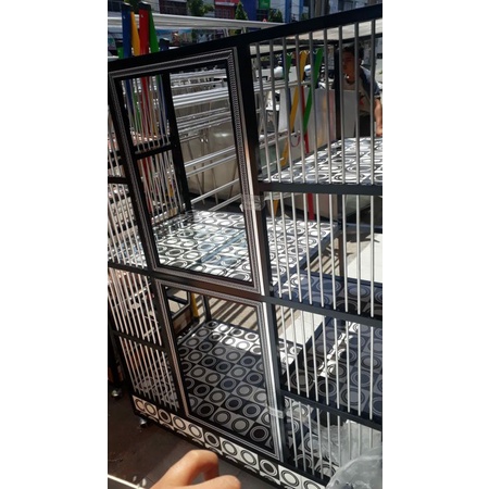 Kandang Kucing Alumunium Dua Tingkat
