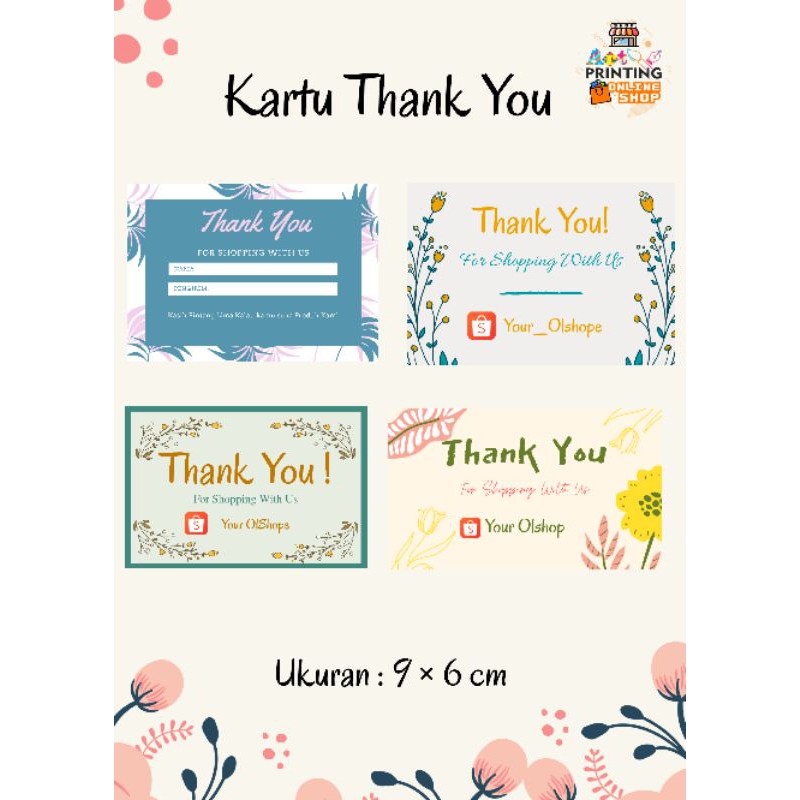 Jual Kartu Ucapan Thank You | Shopee Indonesia