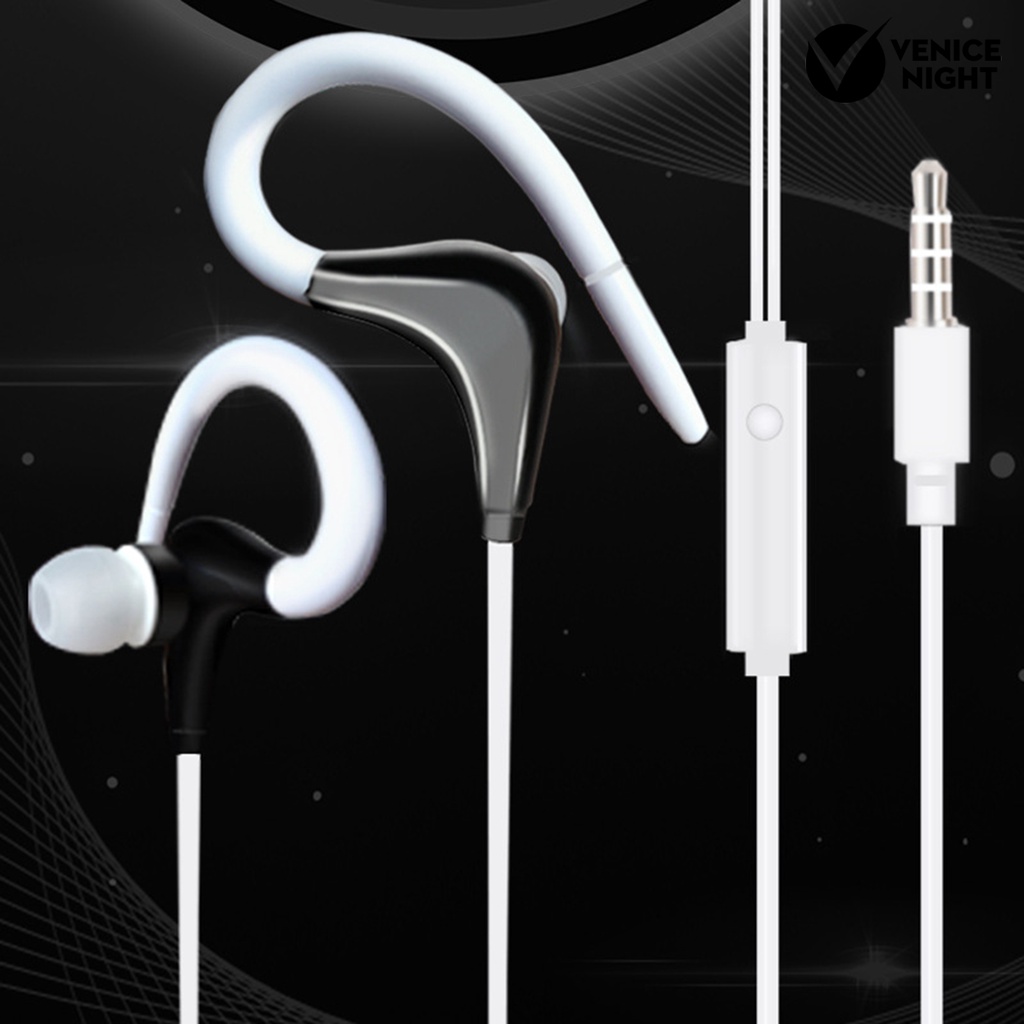 (VNEP) (Berkabel) Headset Earphone Kait Telinga Noise Reduction Ergonomis Anti Air Ketepatan Tinggi 3.5mm Untuk Sport / Lari