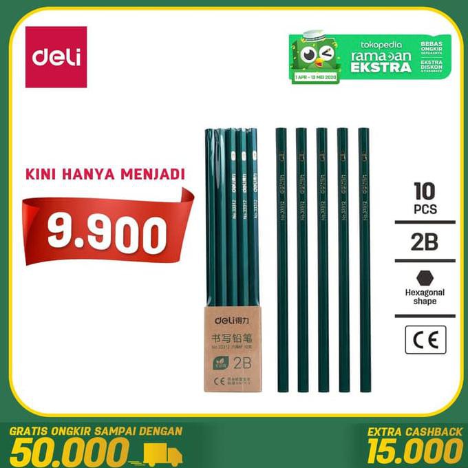 

Deli 33312 green wooden pencil EKSLUSIF