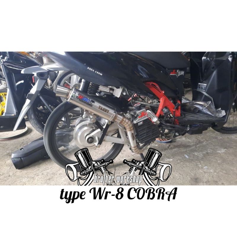 knalpot WRC type WR-8 COBRA VARIO 125 150 OLD LED NEW