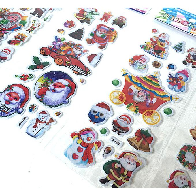 

STIKER TEMPEL SANTA, STIKER TEMPEL TEMA NATAL, STIKER X'MAS CHRISTMAS